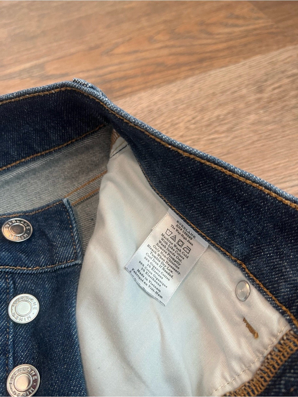 Everlane The Way-High Jean Dark Wash Straight Leg Size 26 Regular Casual Work - Picture 8 of 10
